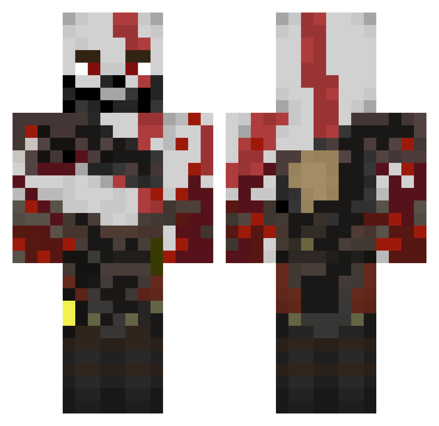 StyleTS Minecraft skin, front and back view