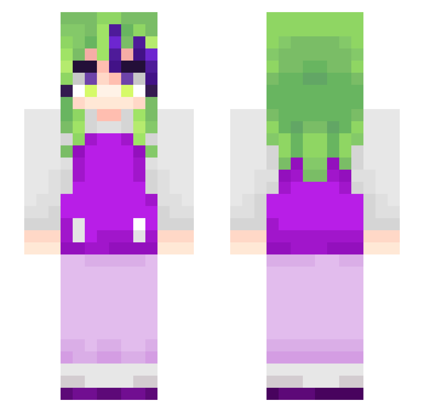 hoorayray Minecraft skin, front and back view