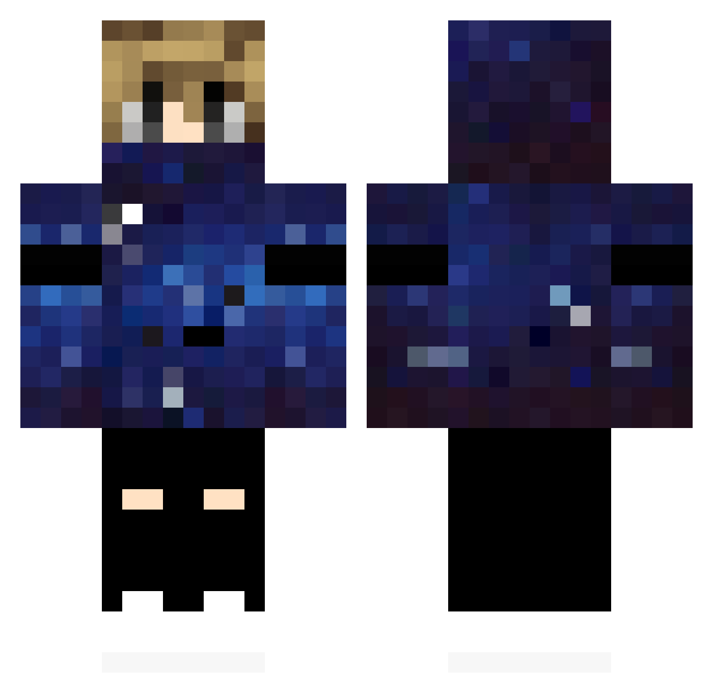 uhhhhh Minecraft skin, front and back view