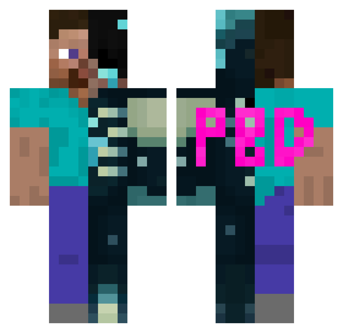 dorukcekmekoy Minecraft skin, front and back view