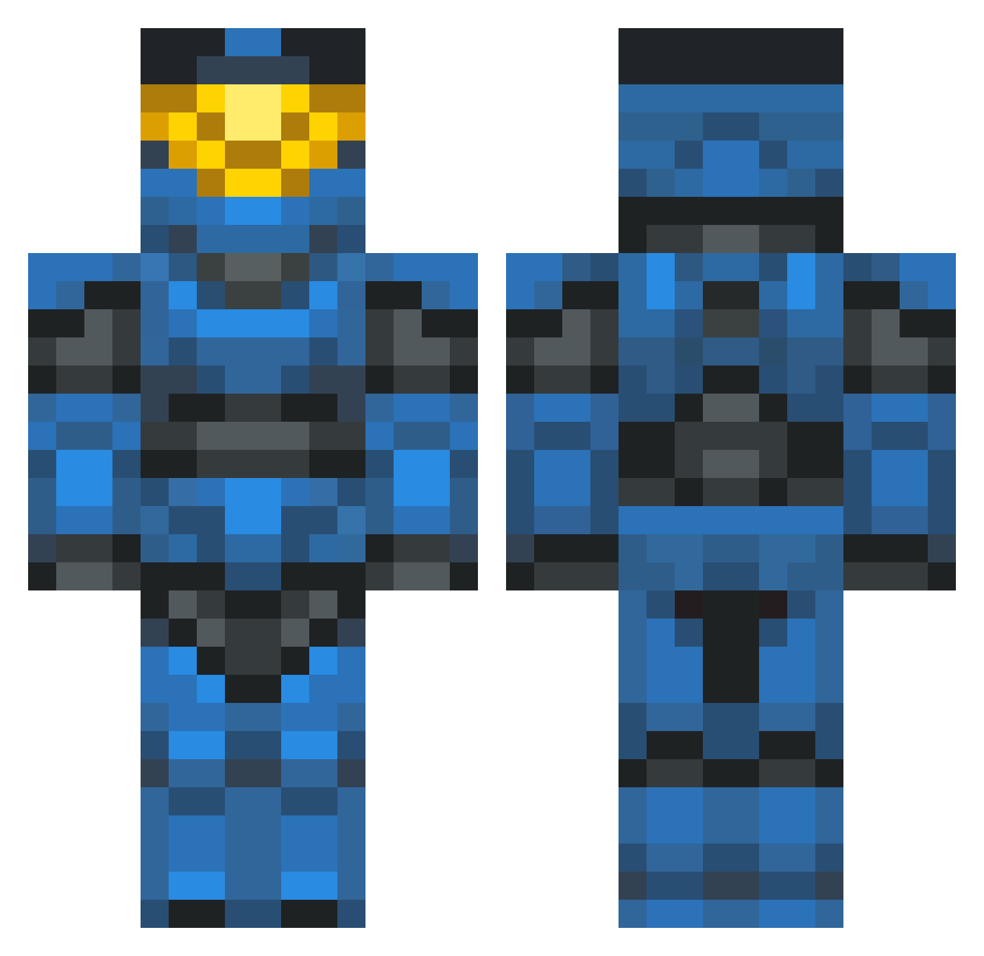 TonkaTuff12 Minecraft skin, front and back view