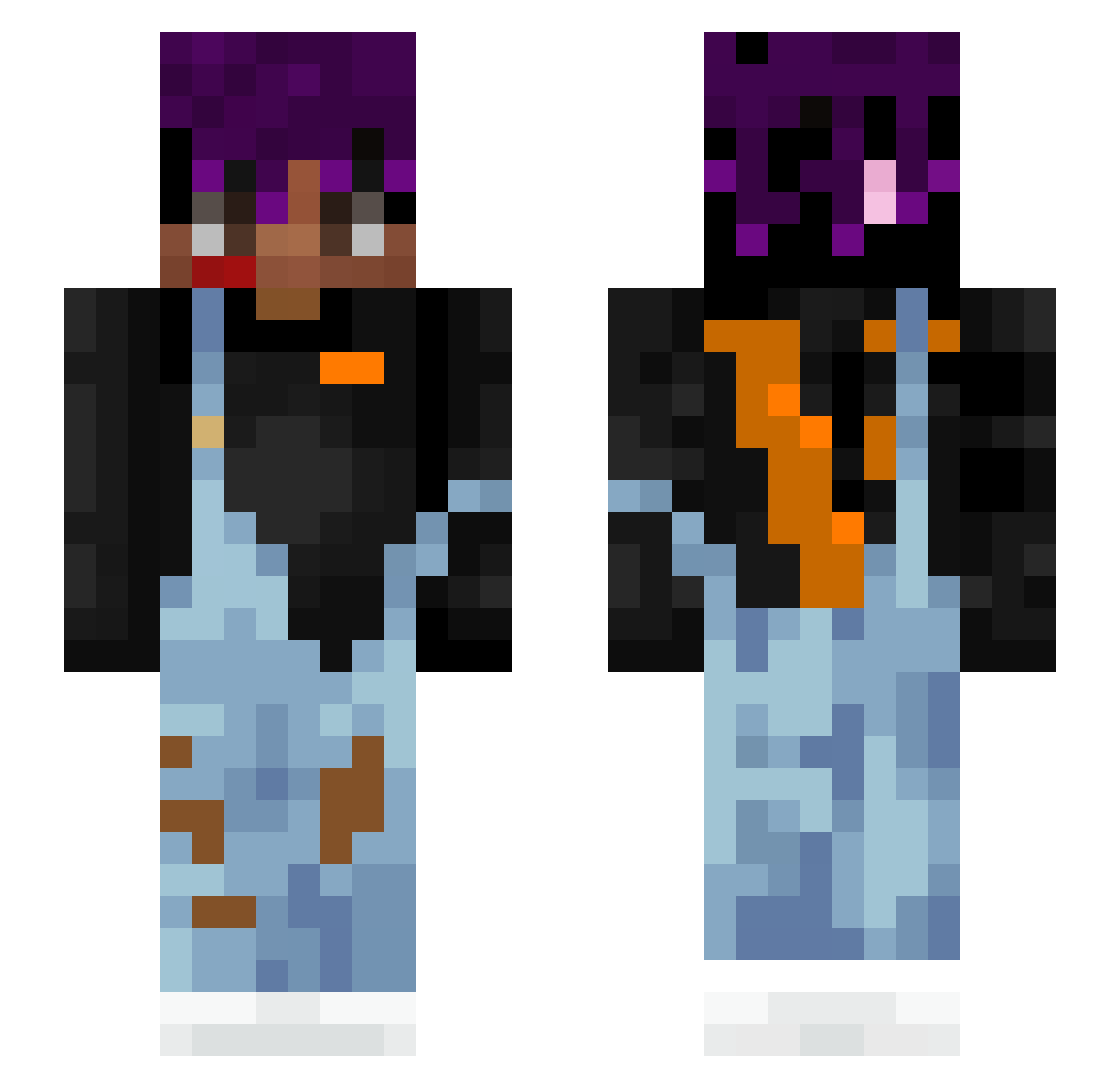thuxn Minecraft skin, front and back view