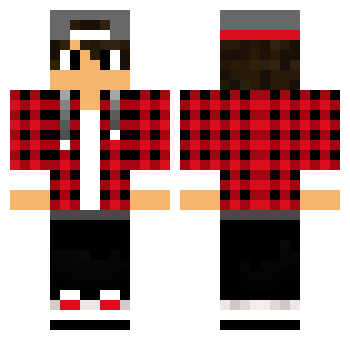 TheLastNiki Minecraft skin, front and back view