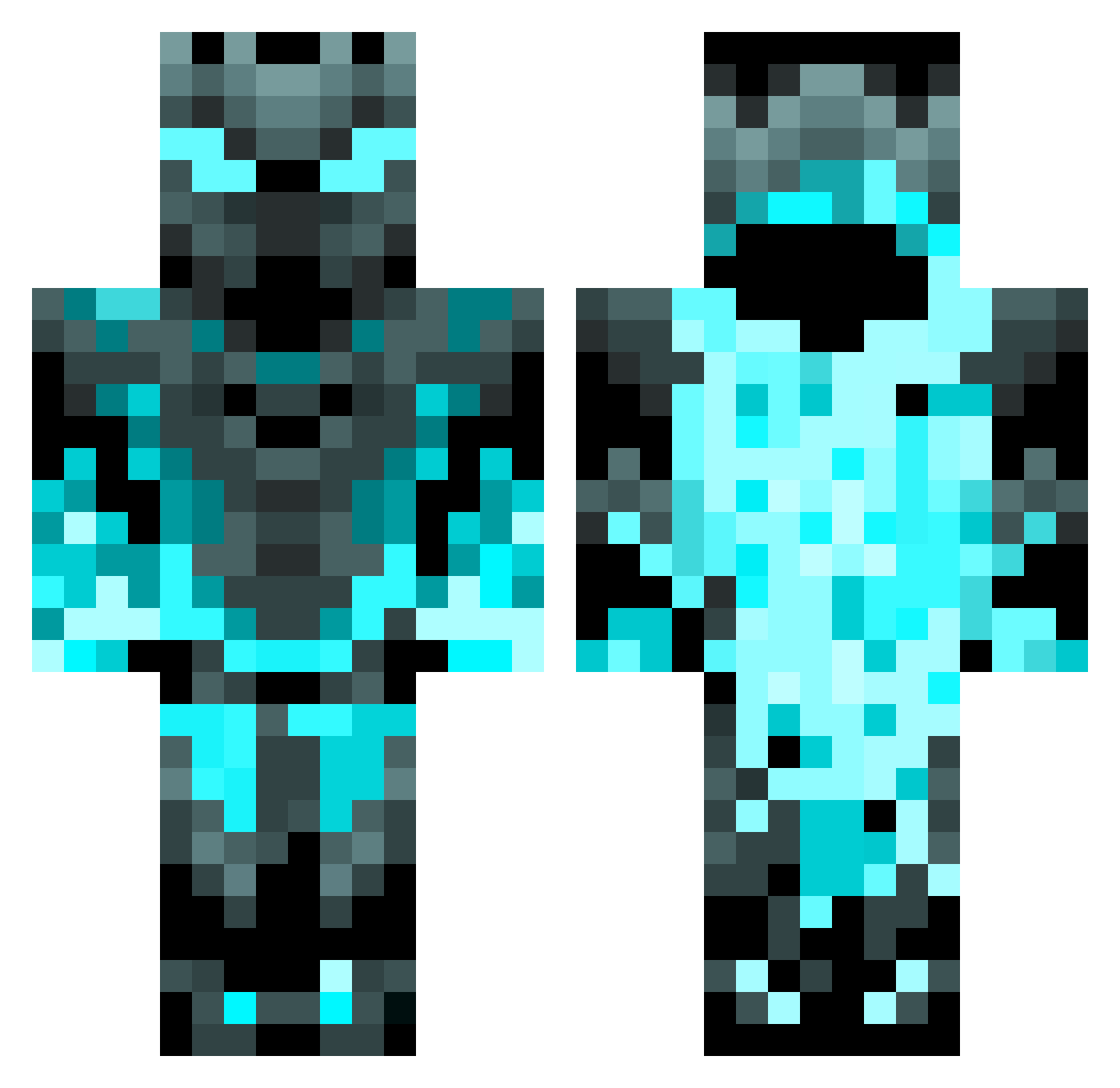 salWon1 Minecraft skin, front and back view