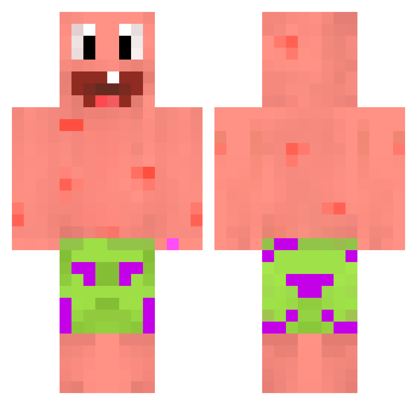 Traktorista_ Minecraft skin, front and back view