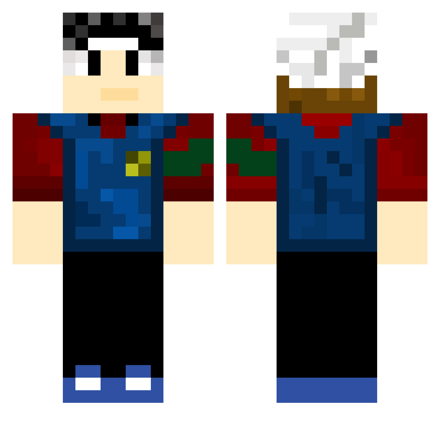 Anwartjj Minecraft skin, front and back view