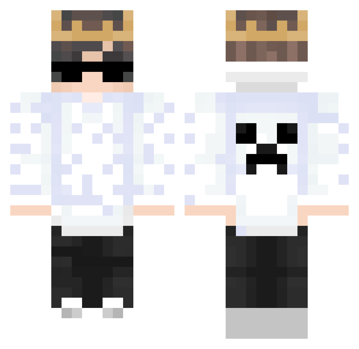 valenrex12 Minecraft skin, front and back view
