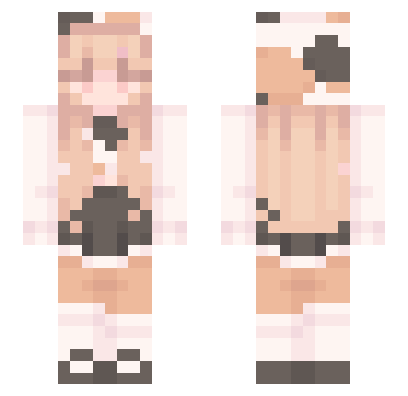 UNCULTURED_FISH Minecraft skin, front and back view