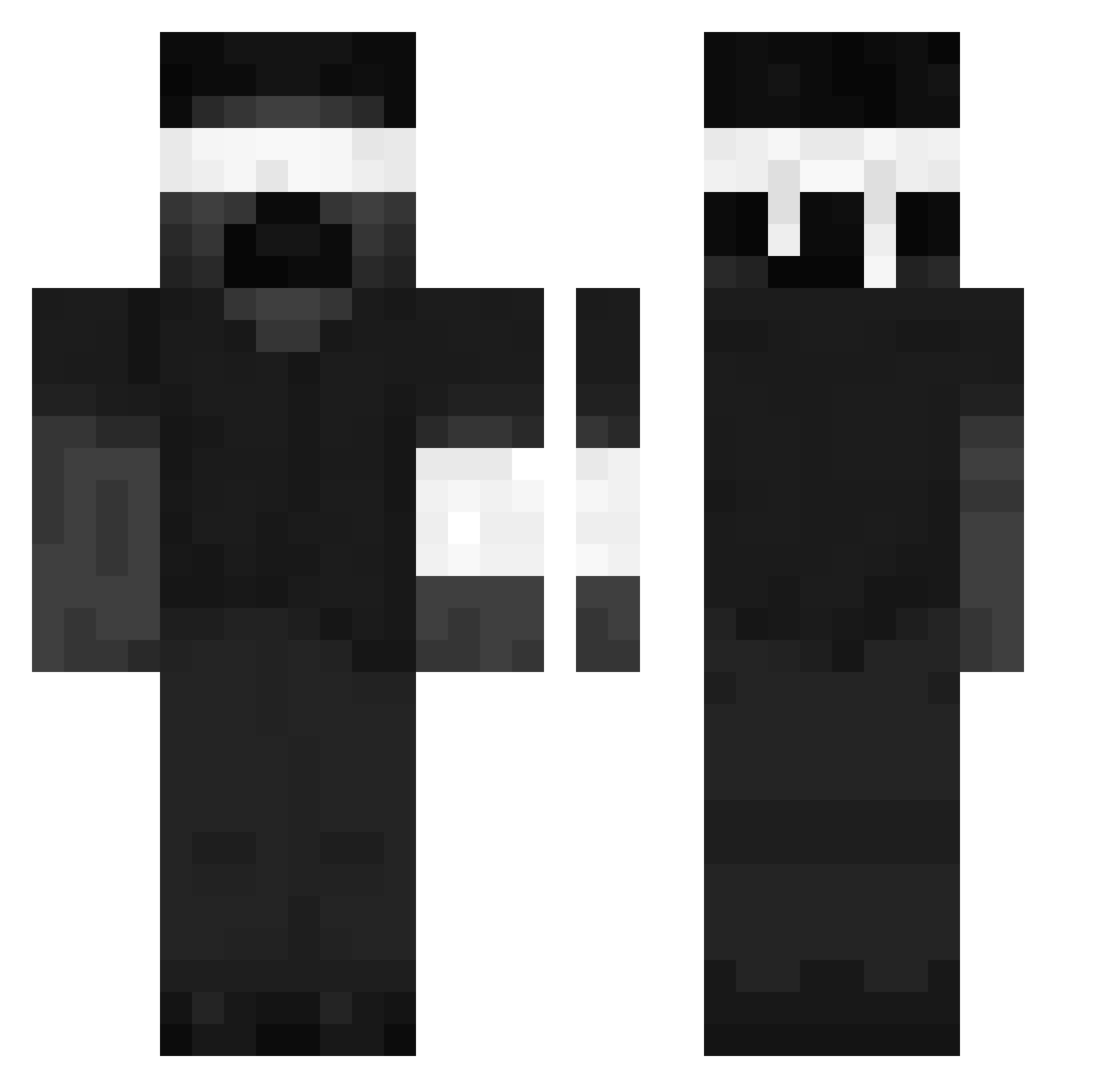 WROMBEK Minecraft skin, front and back view