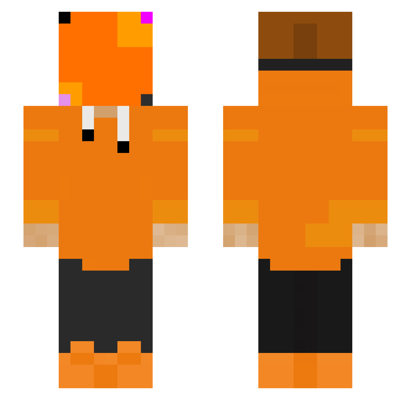 SSimplicity Minecraft skin, front and back view