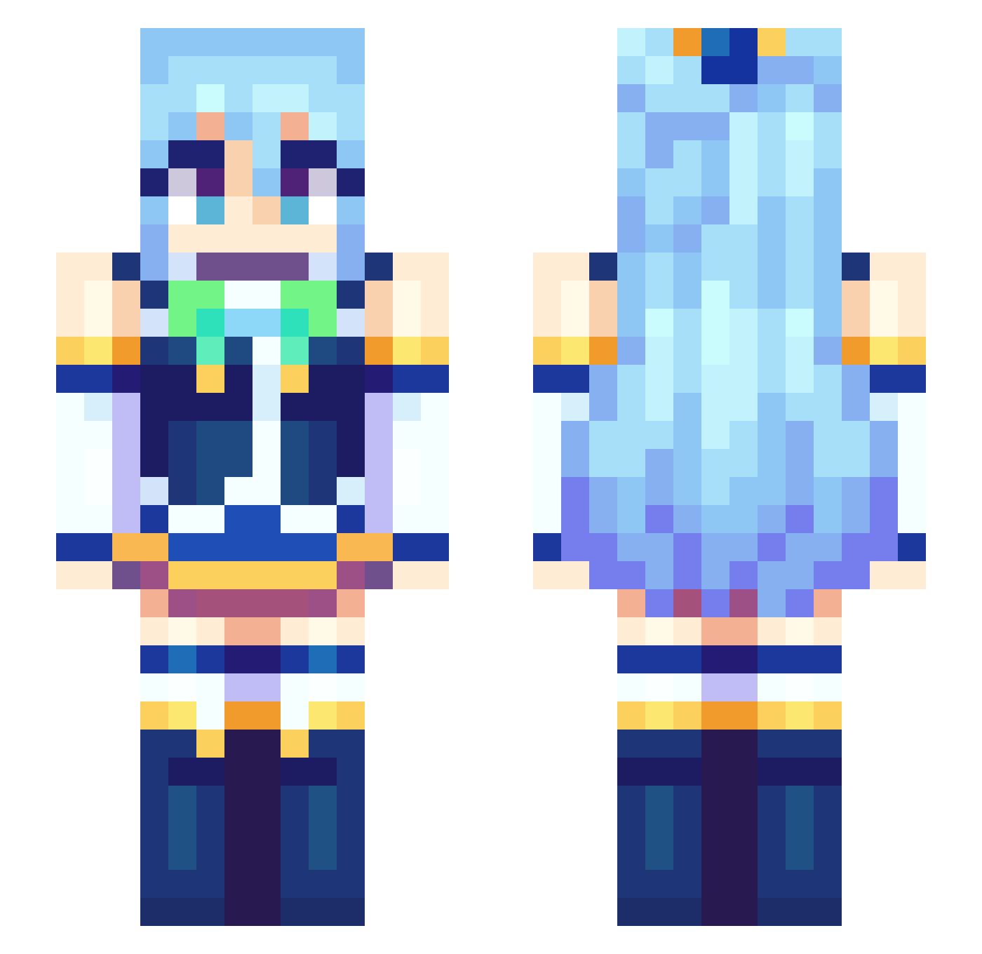 mirukumilk - aqua Minecraft skin