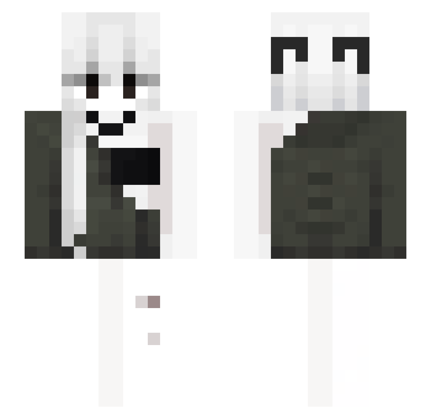 YellowKe Minecraft skin, front and back view
