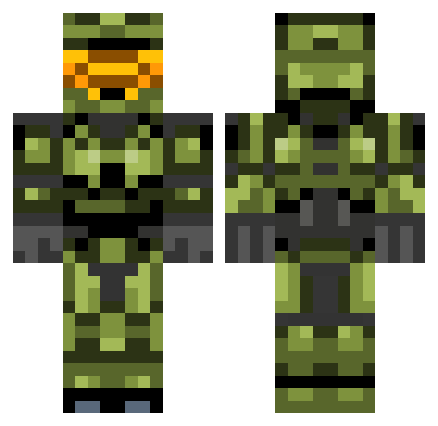 Spartan_MX117 Minecraft skin, front and back view
