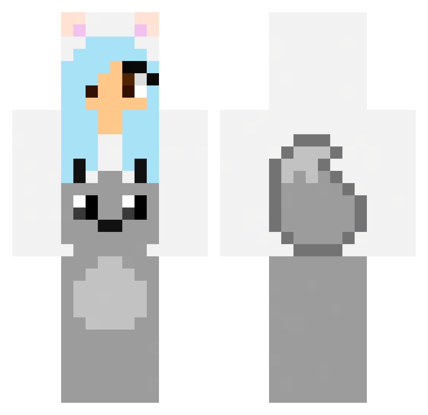 Jasmine Minecraft skin, front and back view