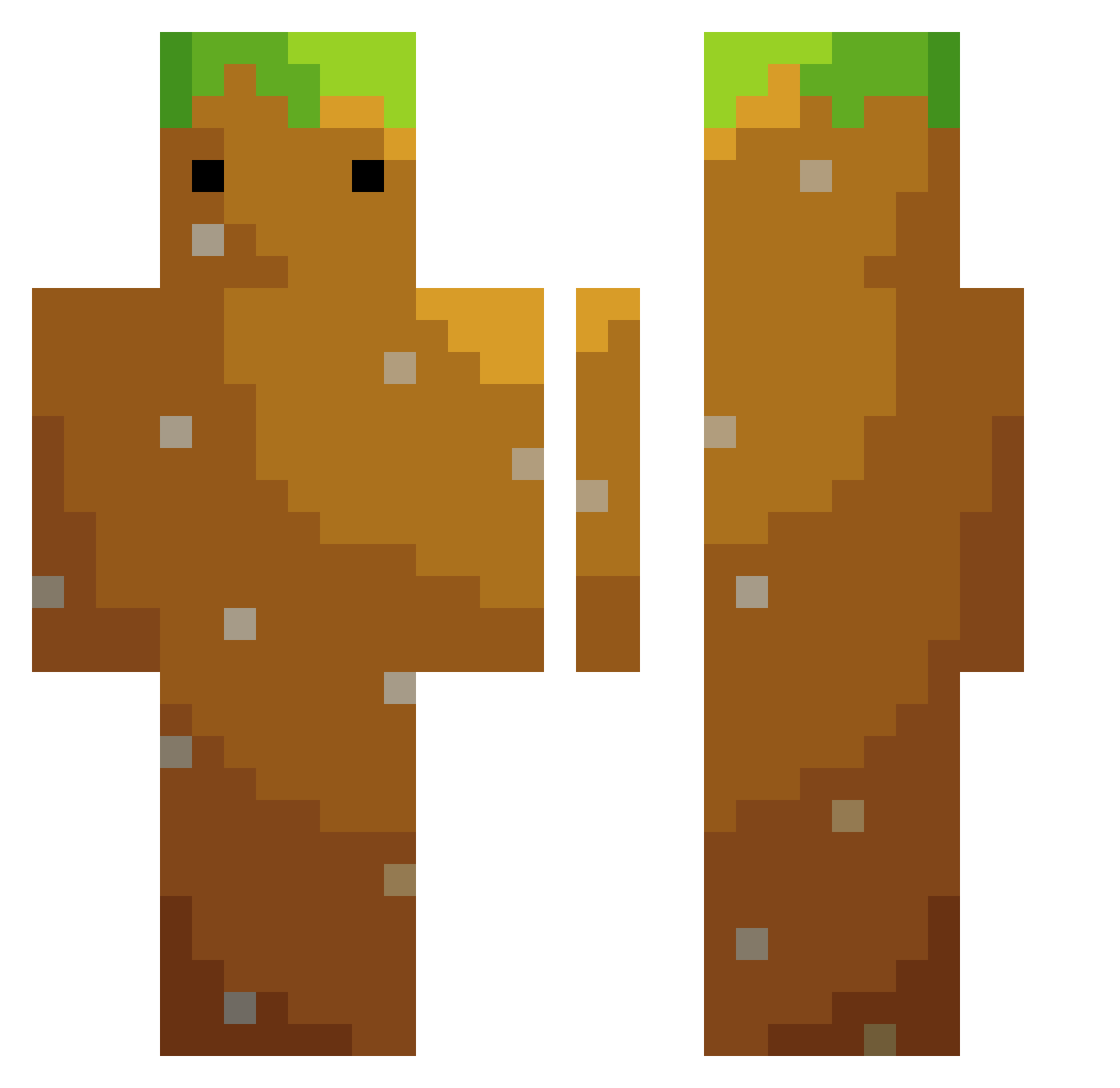 arturek2009 Minecraft skin, front and back view
