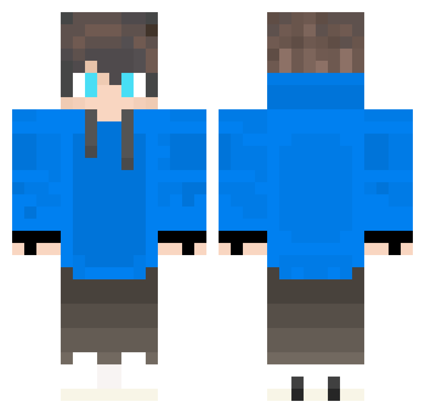 Supermaker_500 Minecraft skin, front and back view