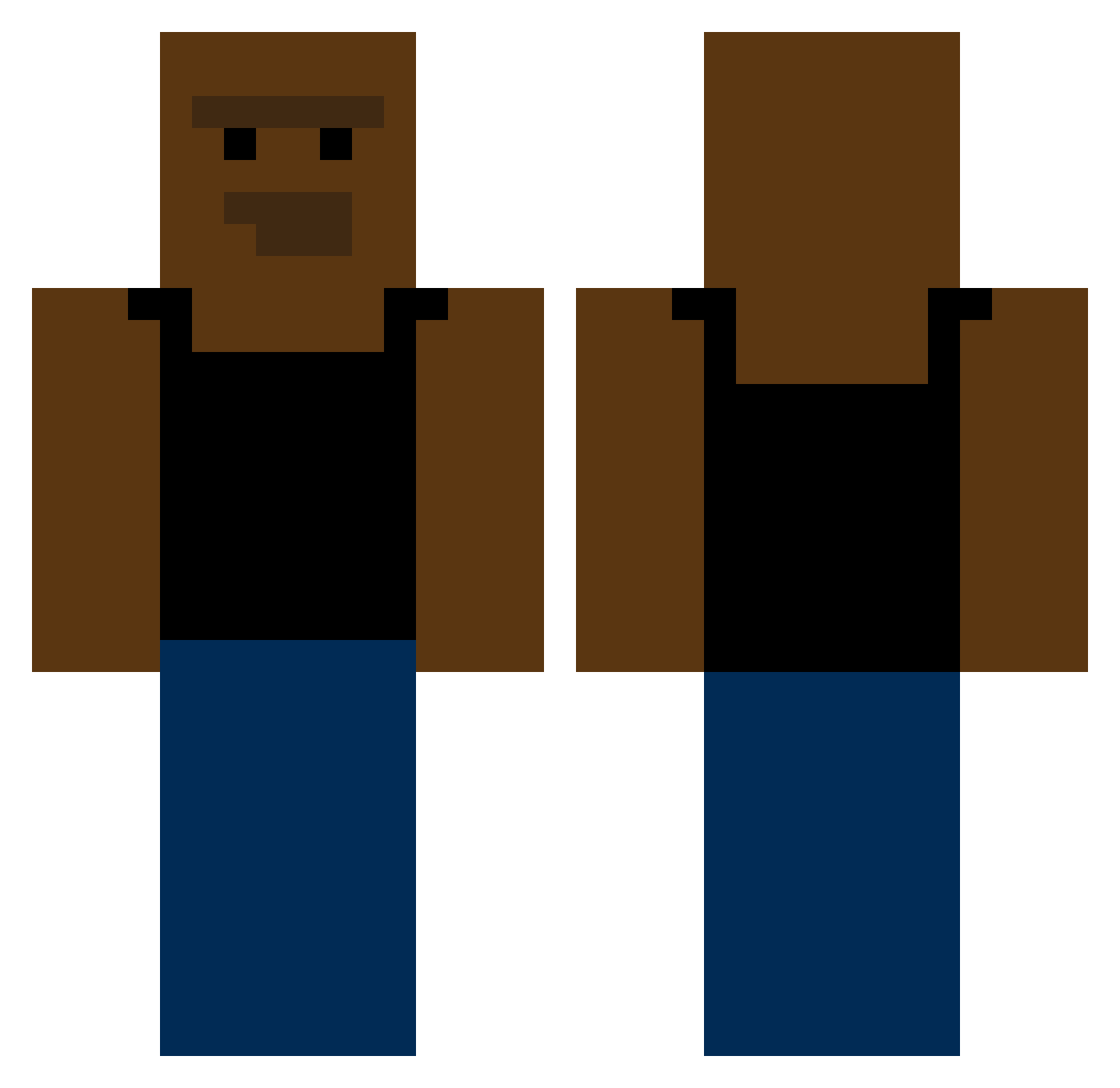 slimdog43 Minecraft skin, front and back view