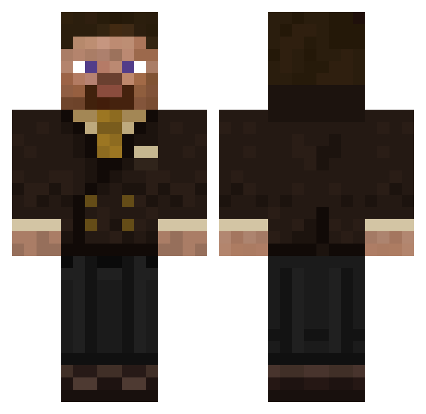 Figure_8562 Minecraft skin, front and back view