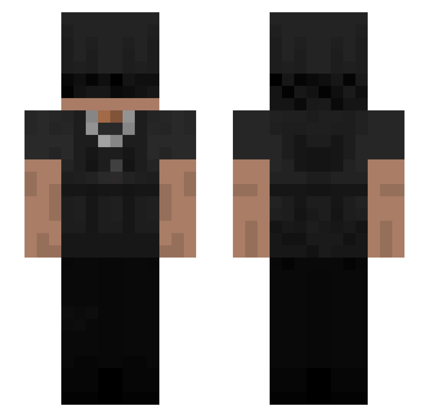 SpiderLeviathan Minecraft skin, front and back view