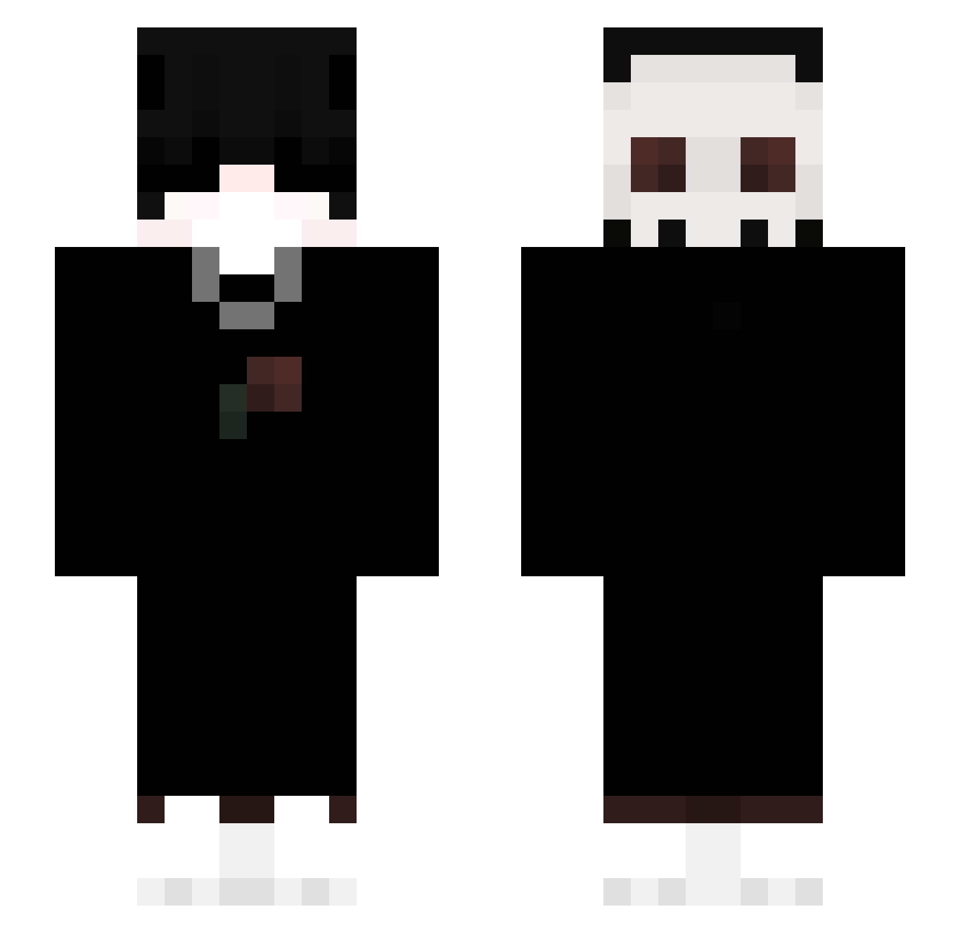 zKapry Minecraft skin, front and back view