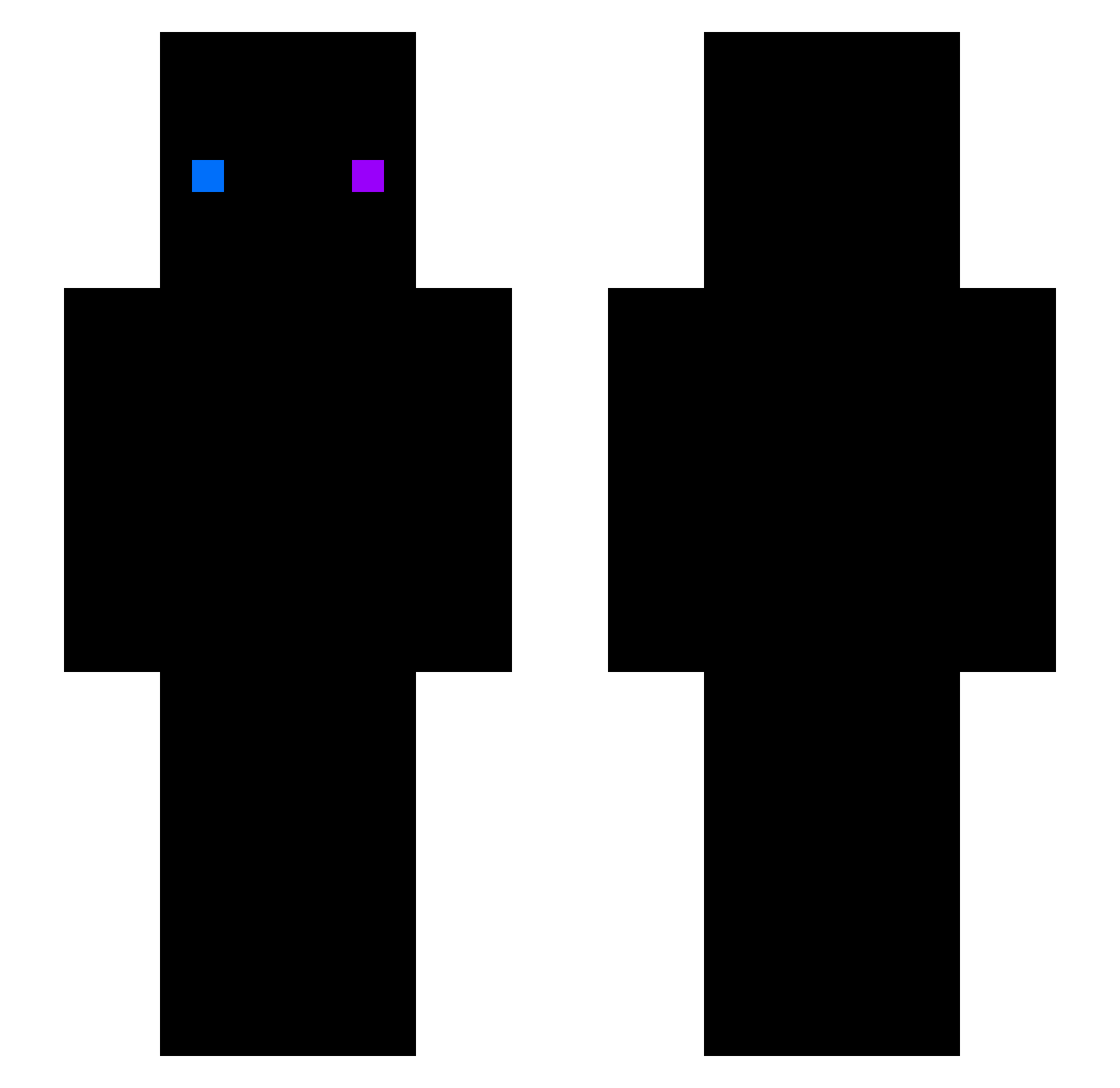 Puccio79 Minecraft skin, front and back view