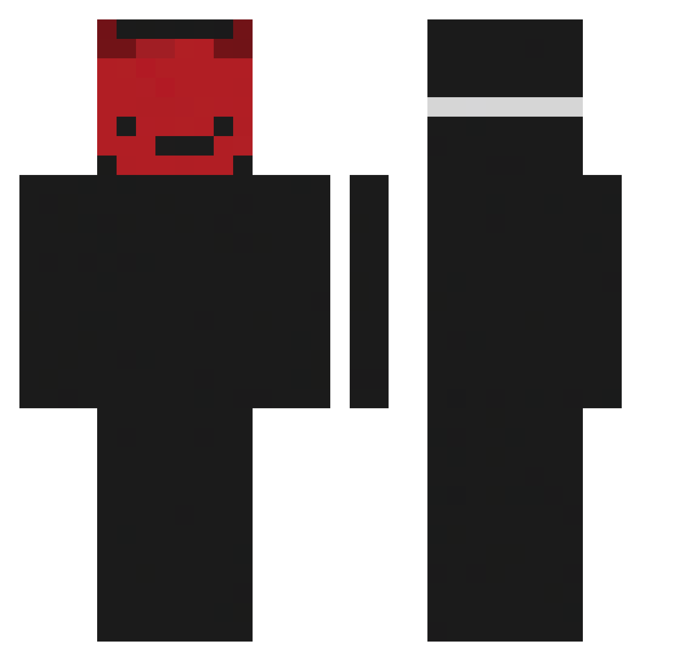 TheBeanWatcher Minecraft skin, front and back view
