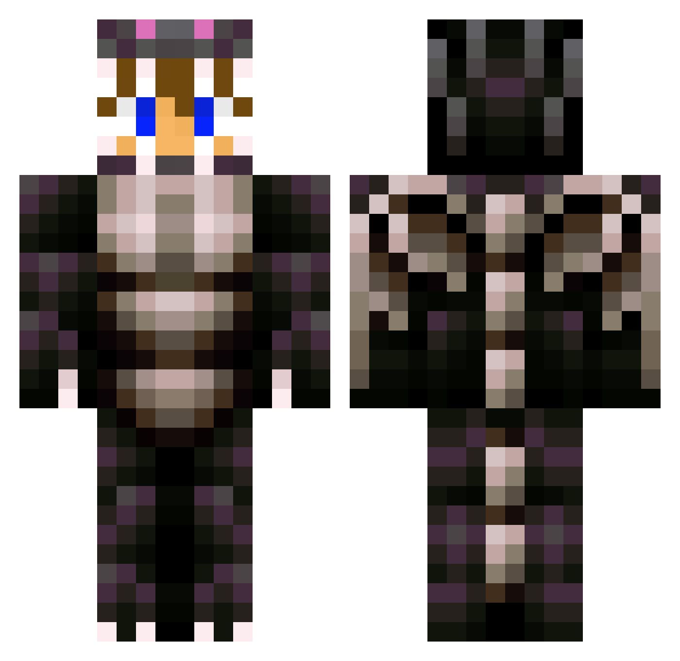 iNicortega Minecraft skin, front and back view