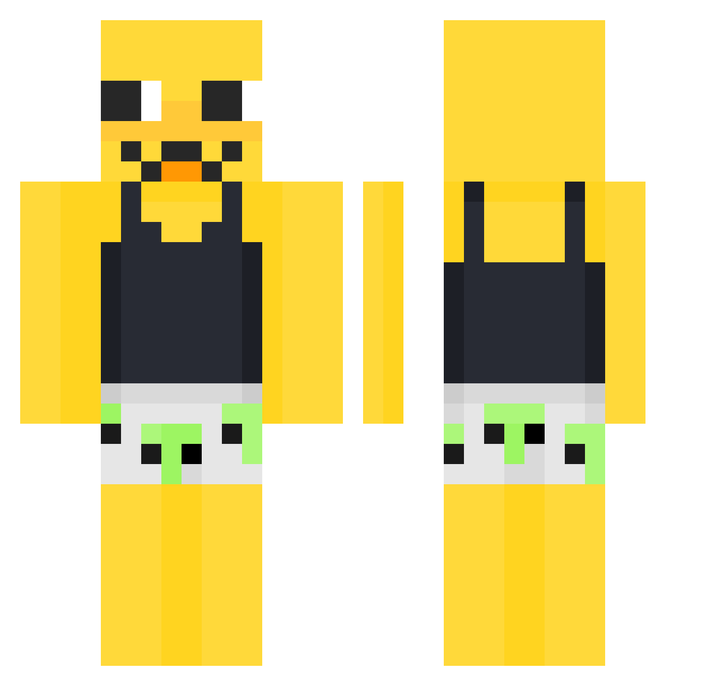 Yang_jin87 Minecraft skin, front and back view