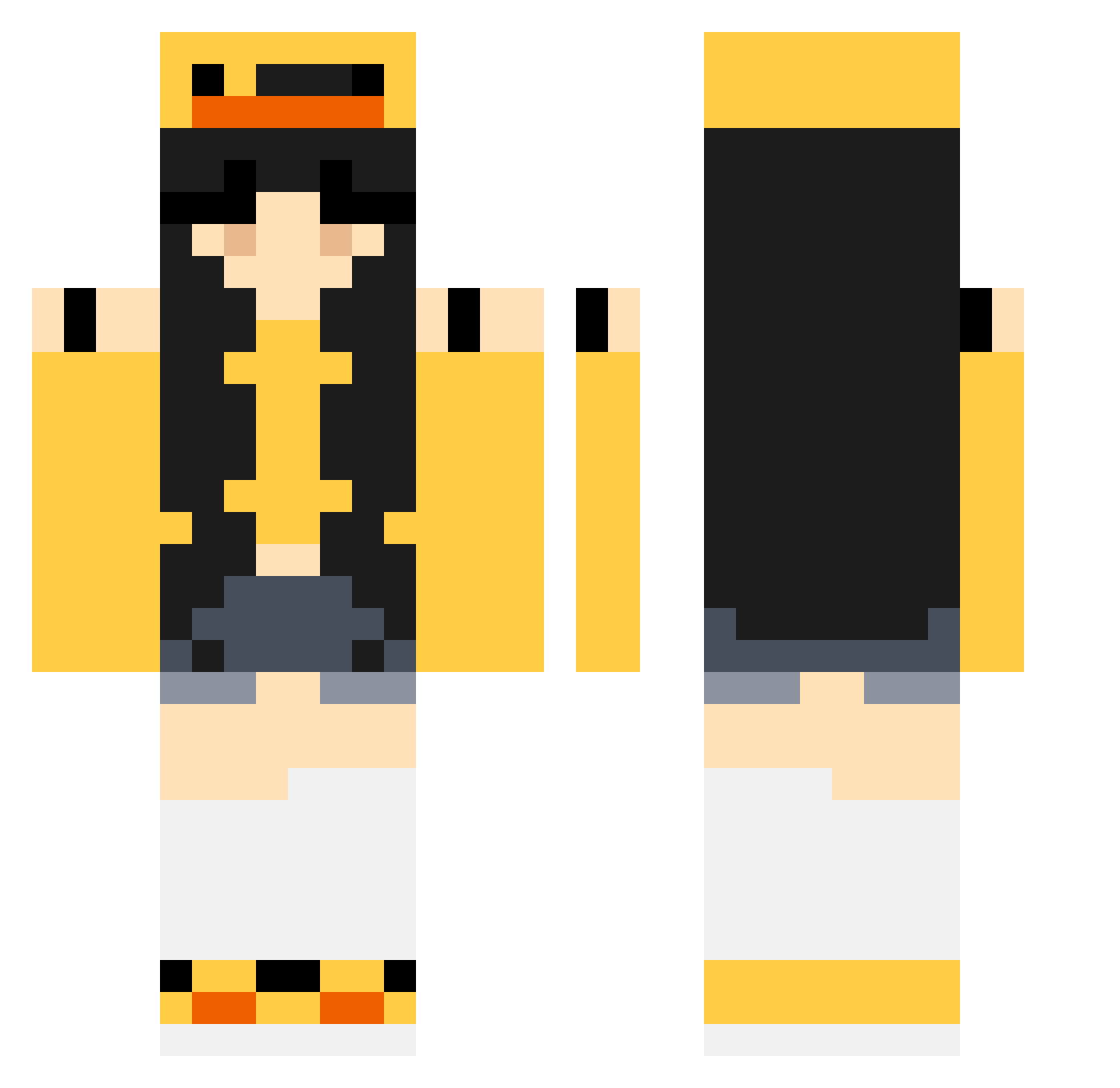 suwuciide Minecraft skin, front and back view