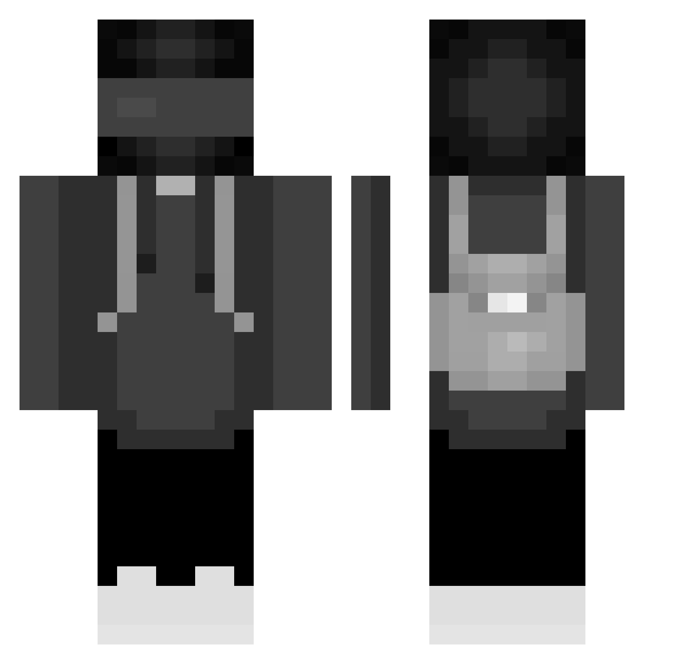 Hr_BananaA Minecraft skin, front and back view