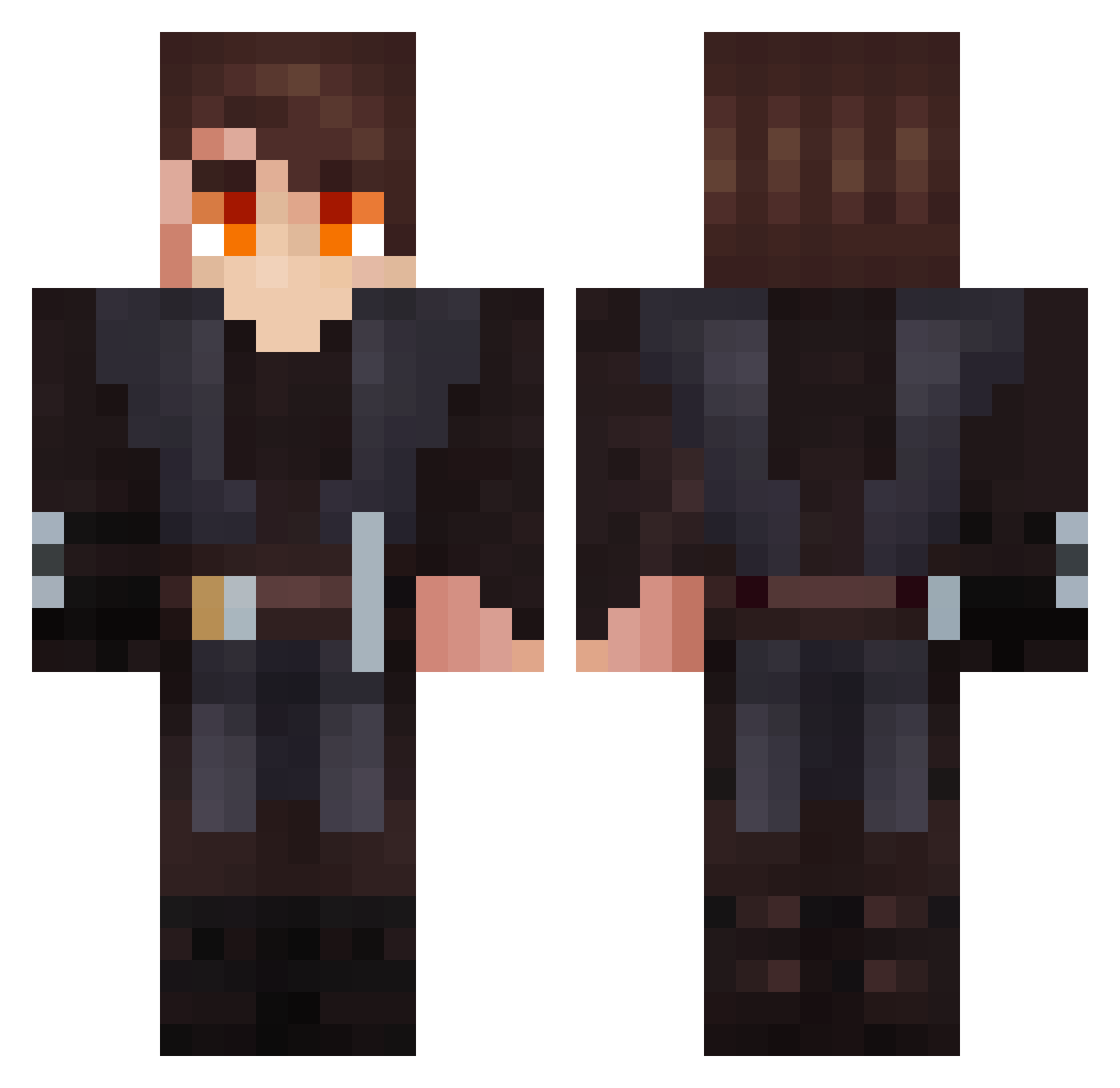 Dragon_Taco_ Minecraft skin, front and back view