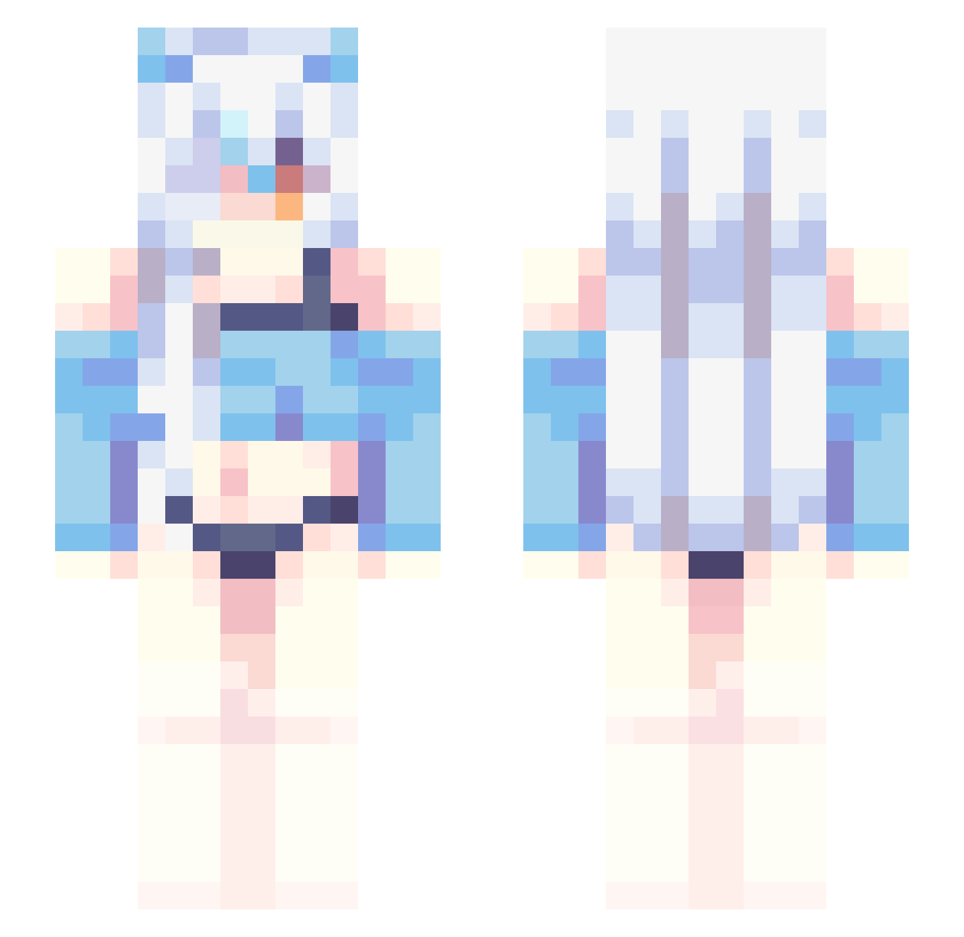 SMPIANCEE Minecraft skin, front and back view