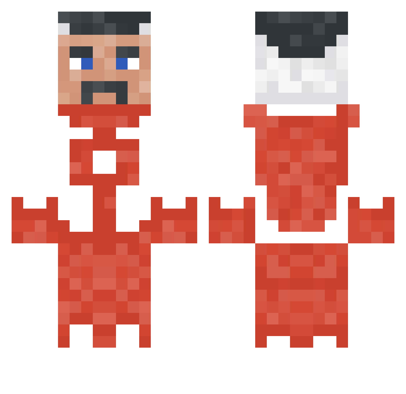 APoorMansYacht Minecraft skin, front and back view
