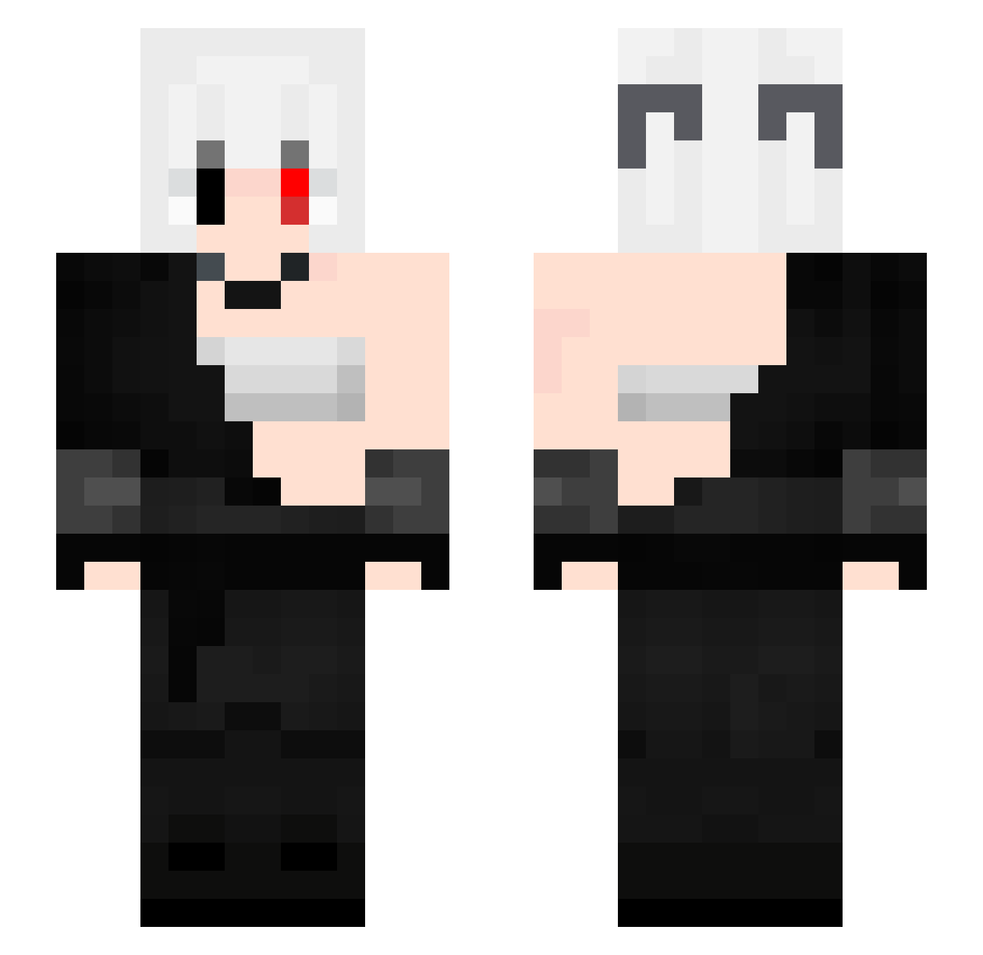aeeryin Minecraft skin, front and back view