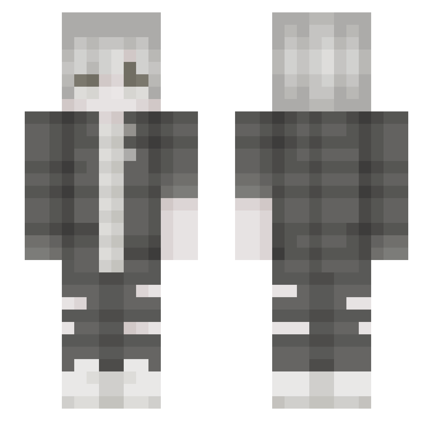 GuterLuke Minecraft skin, front and back view