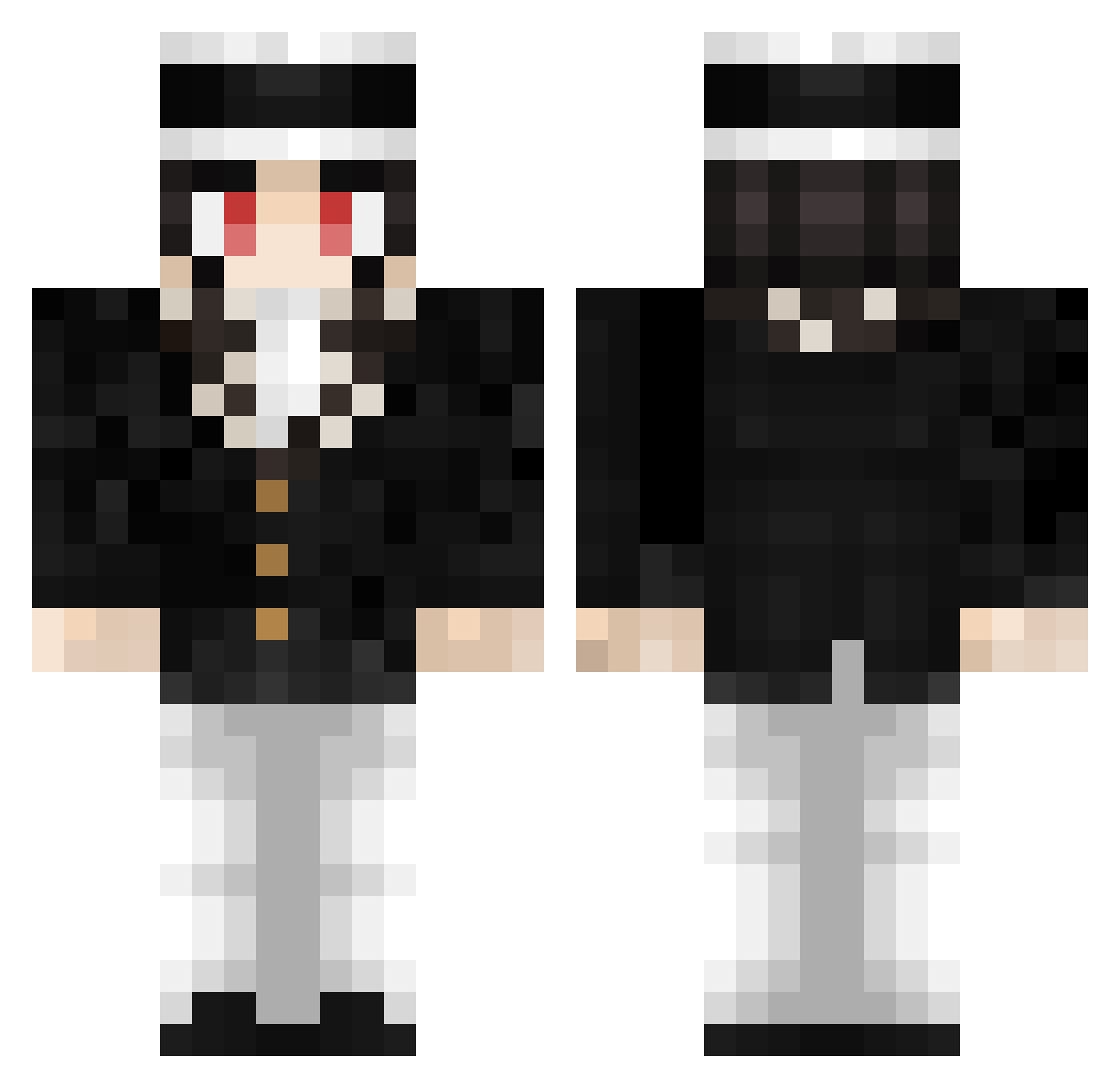 LightninBolt401 Minecraft skin, front and back view