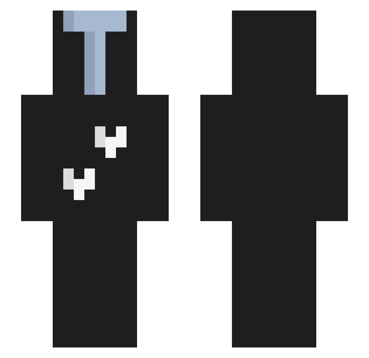 Yutsuha Minecraft skin, front and back view