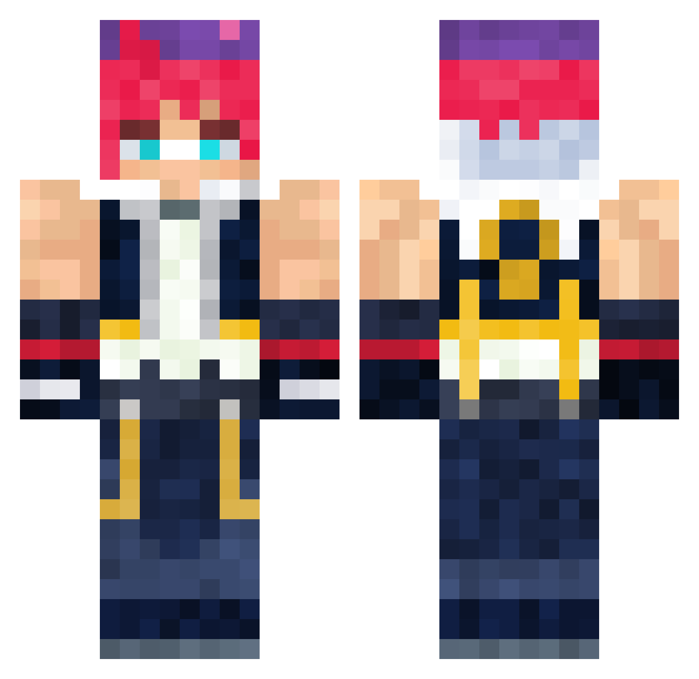 Yes____ Minecraft skin, front and back view