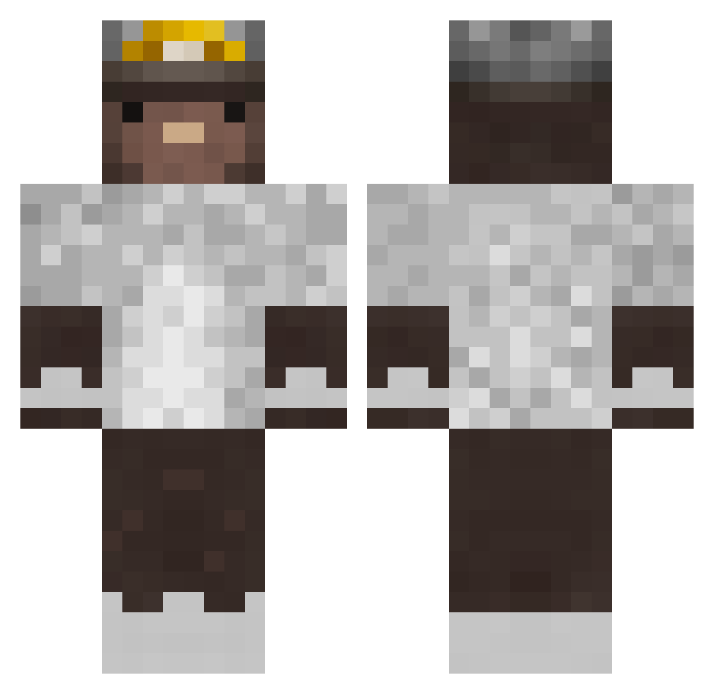 Killaurahh Minecraft skin, front and back view