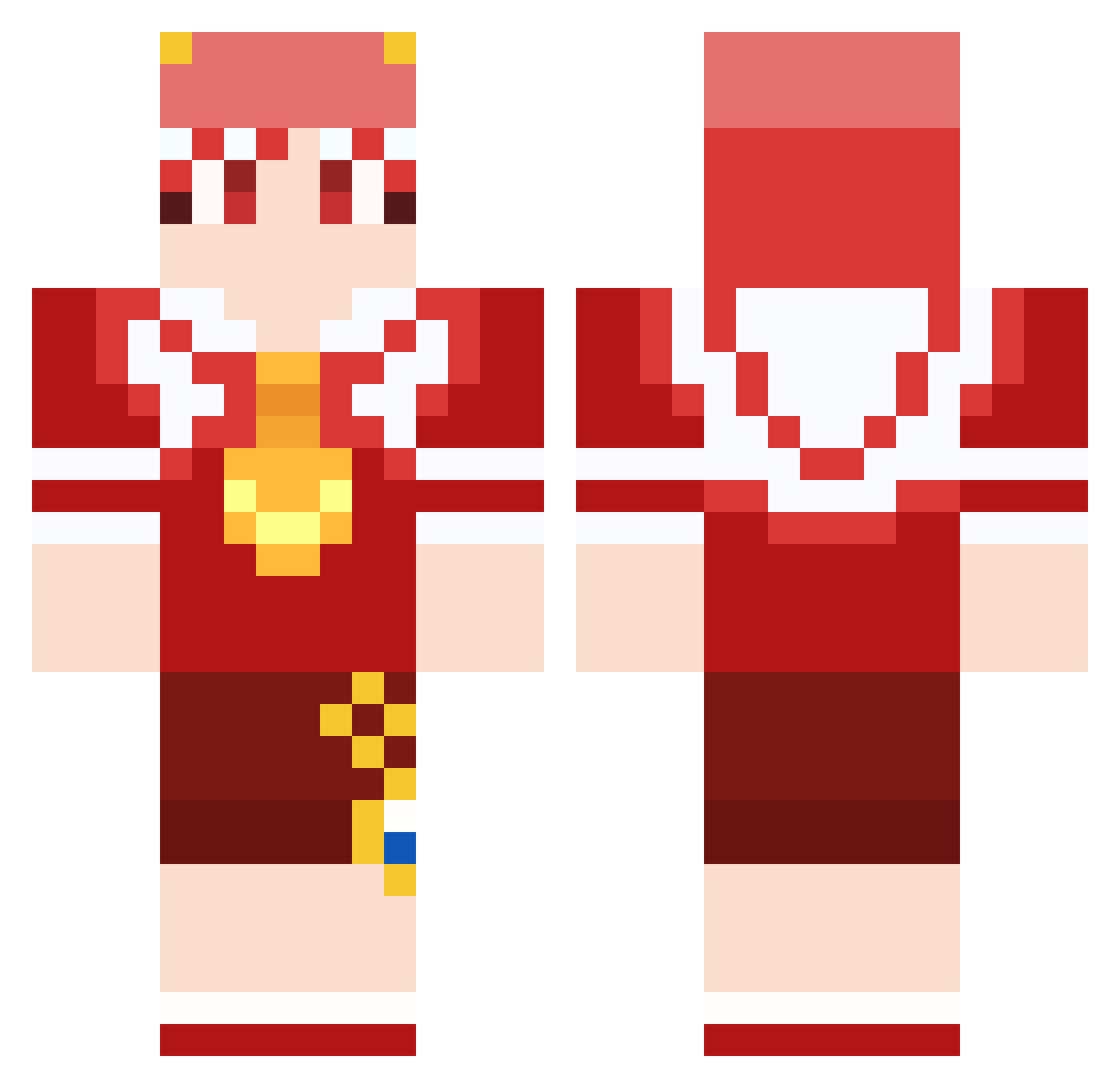 da1230h Minecraft skin, front and back view