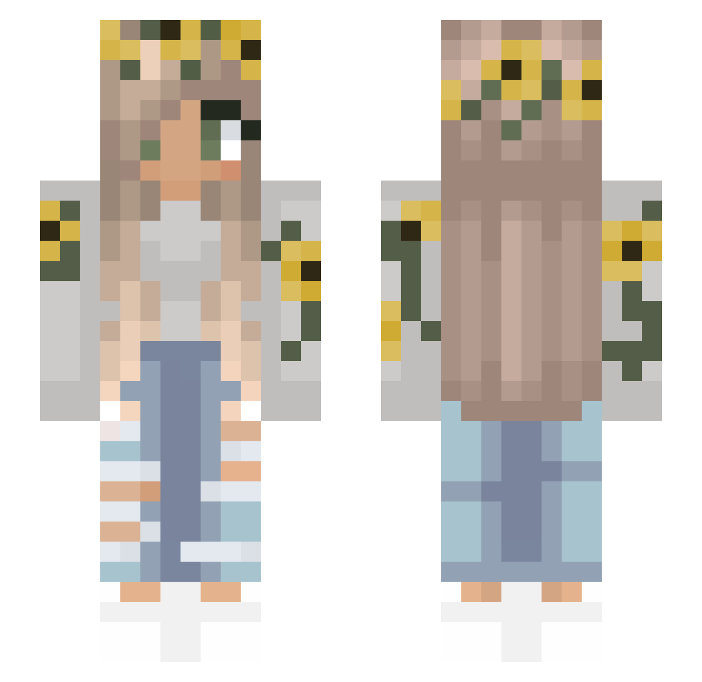 Amaiyla Minecraft skin, front and back view