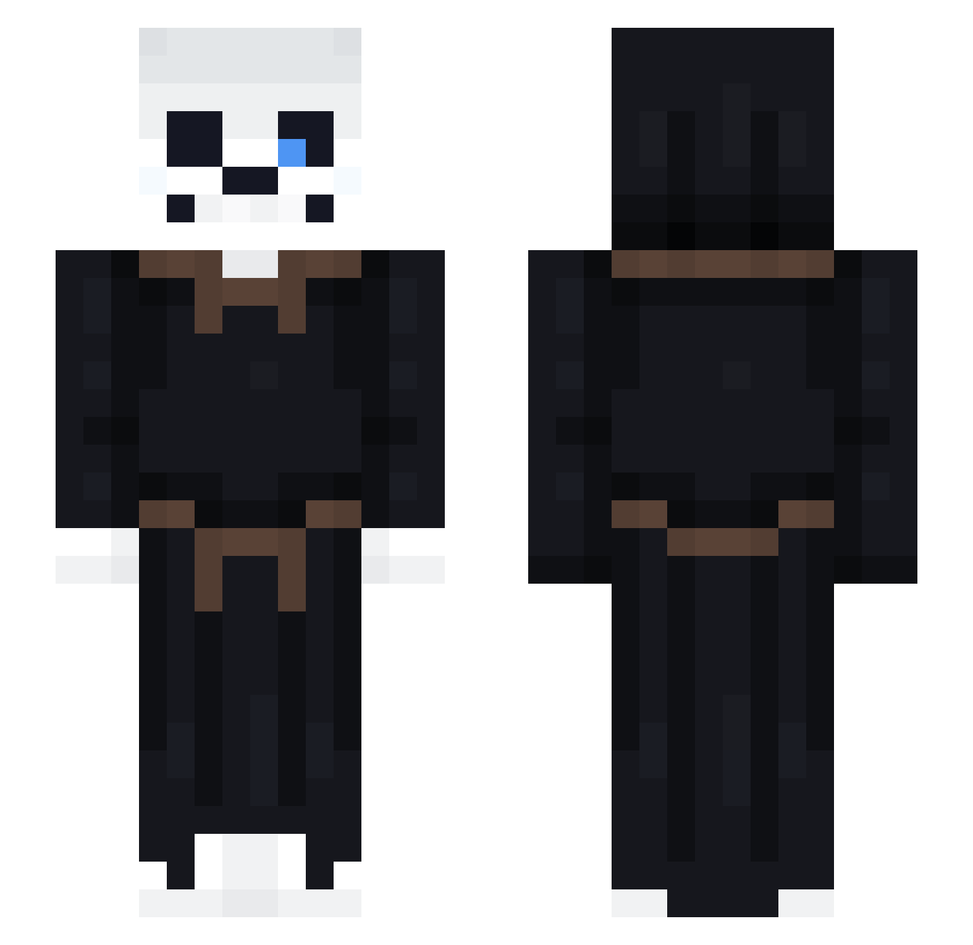 angelfies Minecraft skin, front and back view