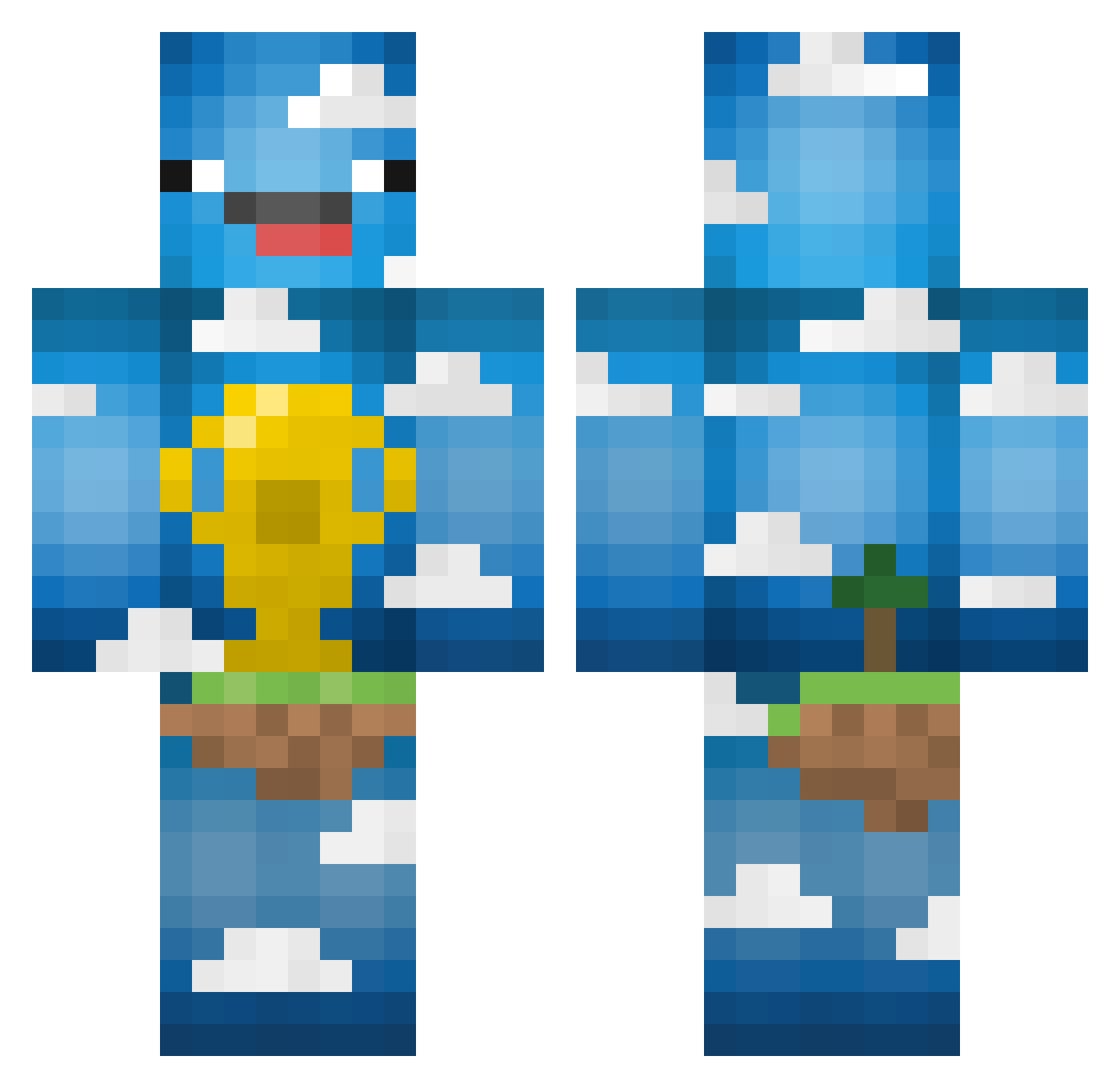 CantEvenChaCha Minecraft skin, front and back view