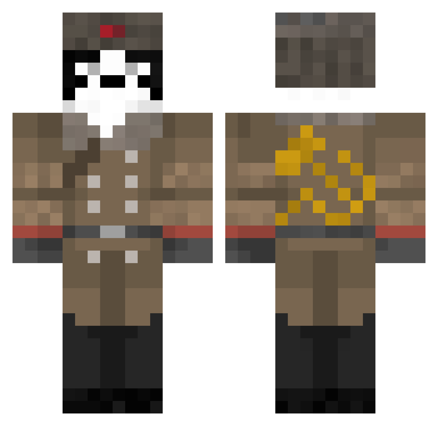 CzarnyPanter1410 Minecraft skin, front and back view