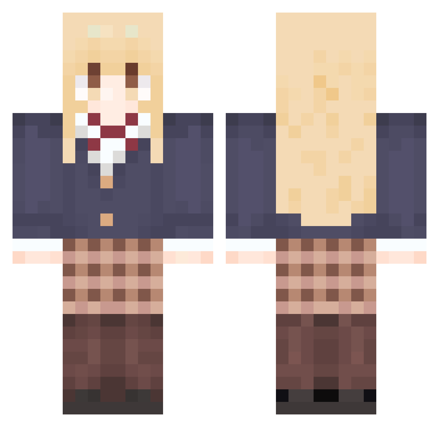 robot1258 Minecraft skin, front and back view
