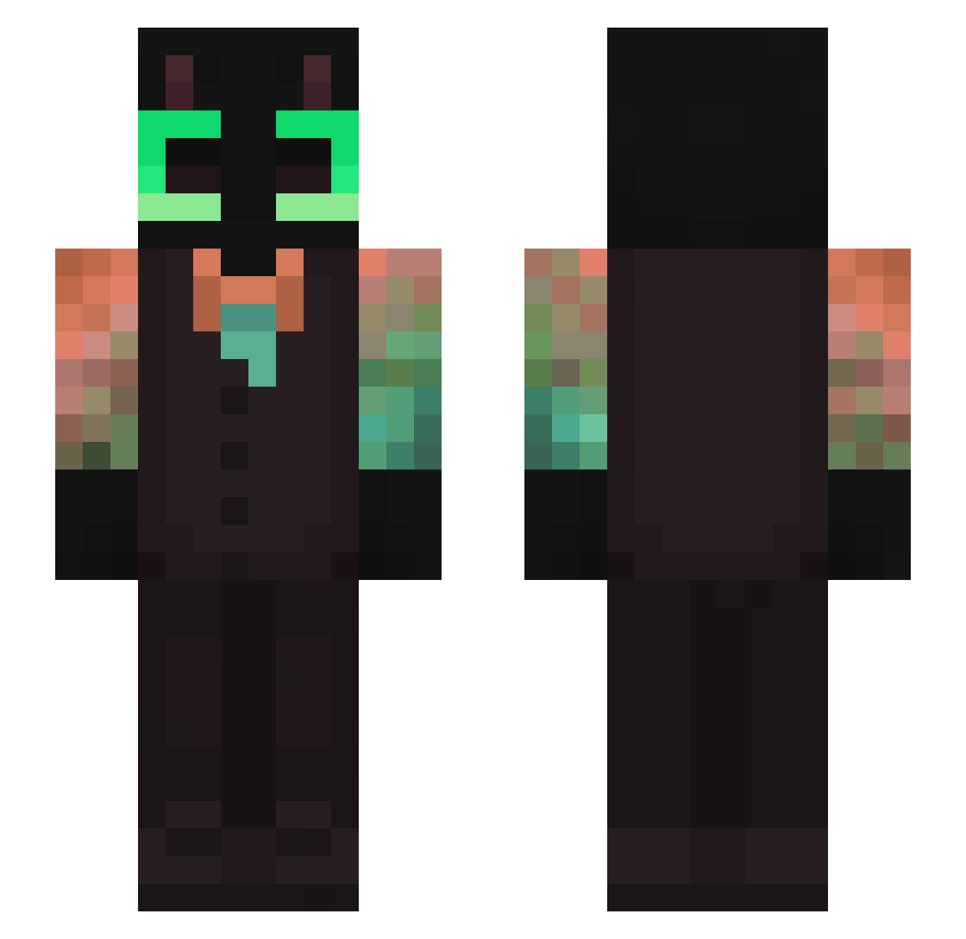 ImTheVanish Minecraft skin, front and back view