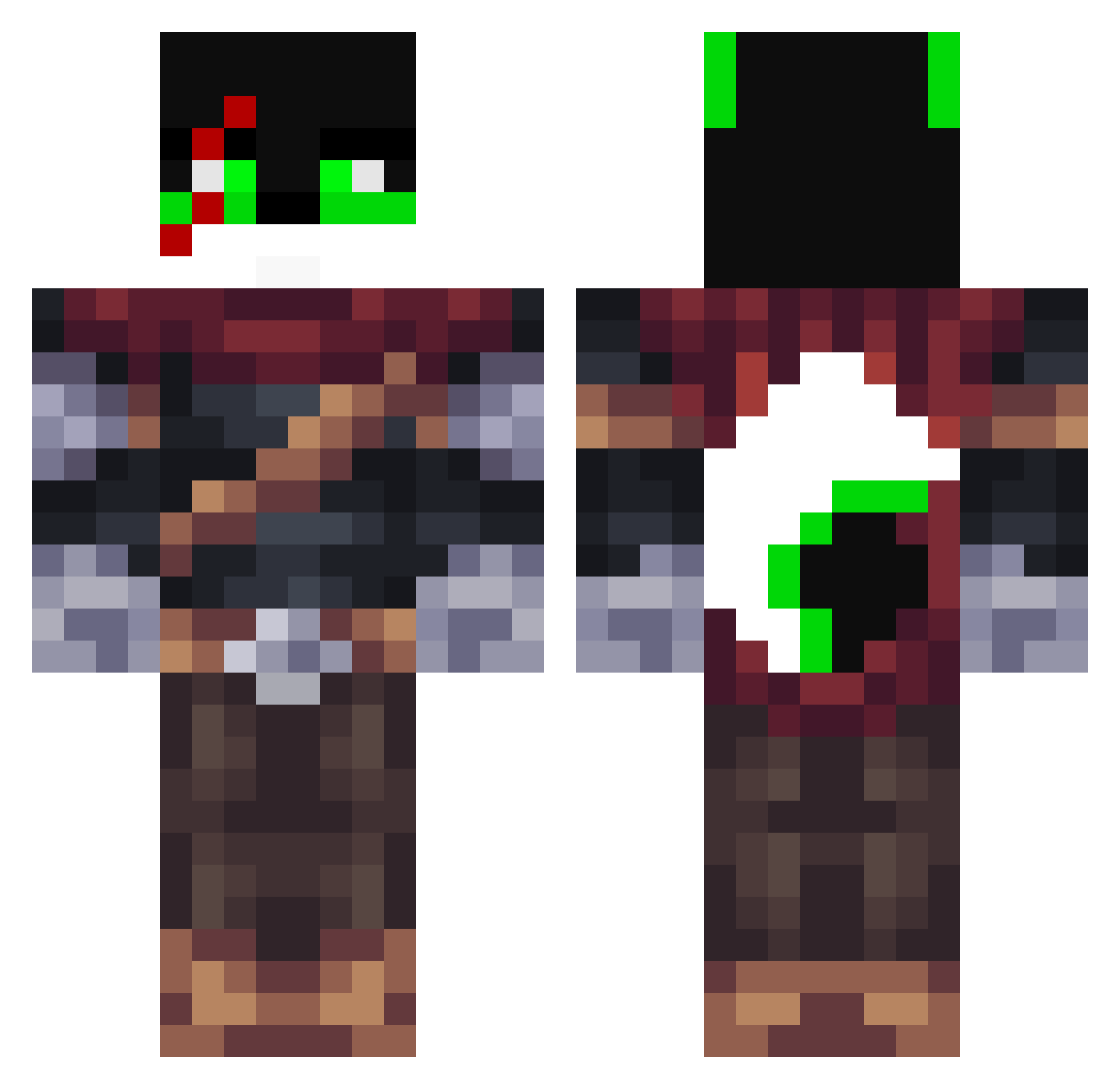 Planeswalker_363 Minecraft skin, front and back view