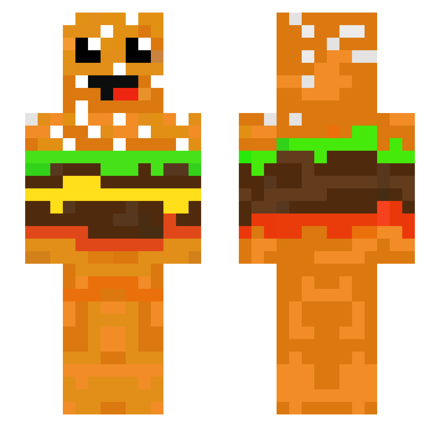 _Cadan_ Minecraft skin, front and back view