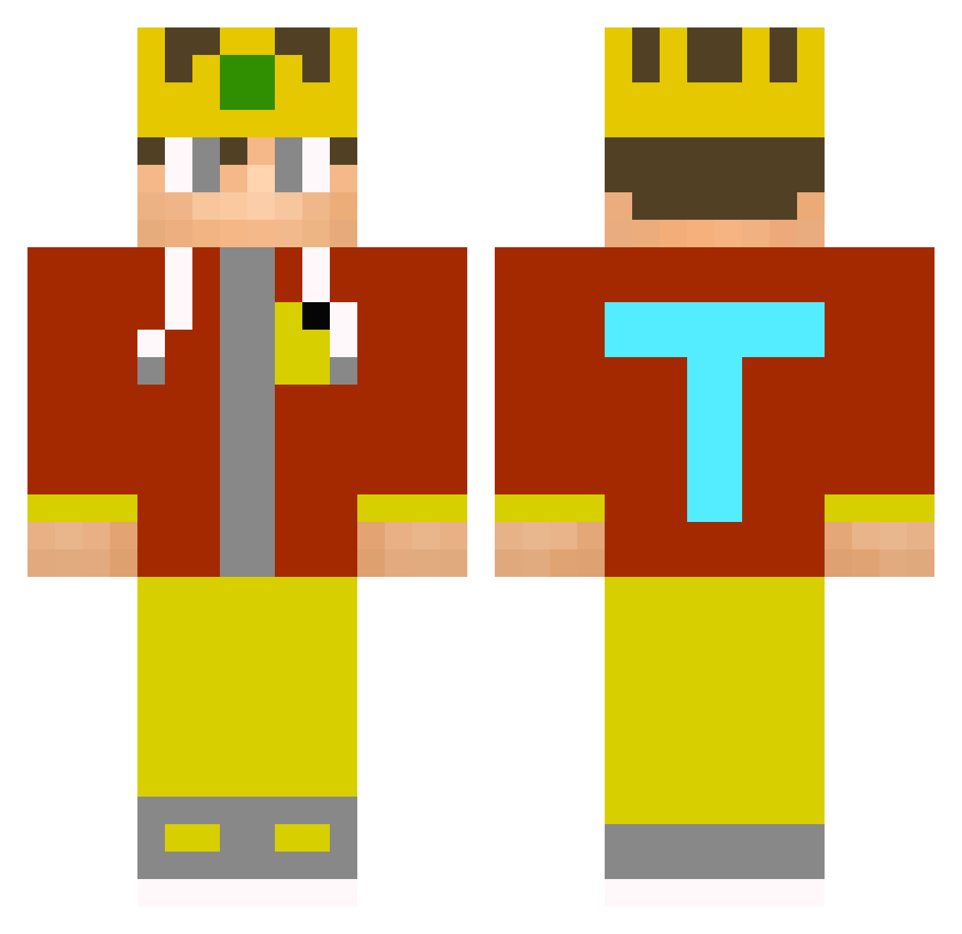 Tedesco Minecraft skin, front and back view