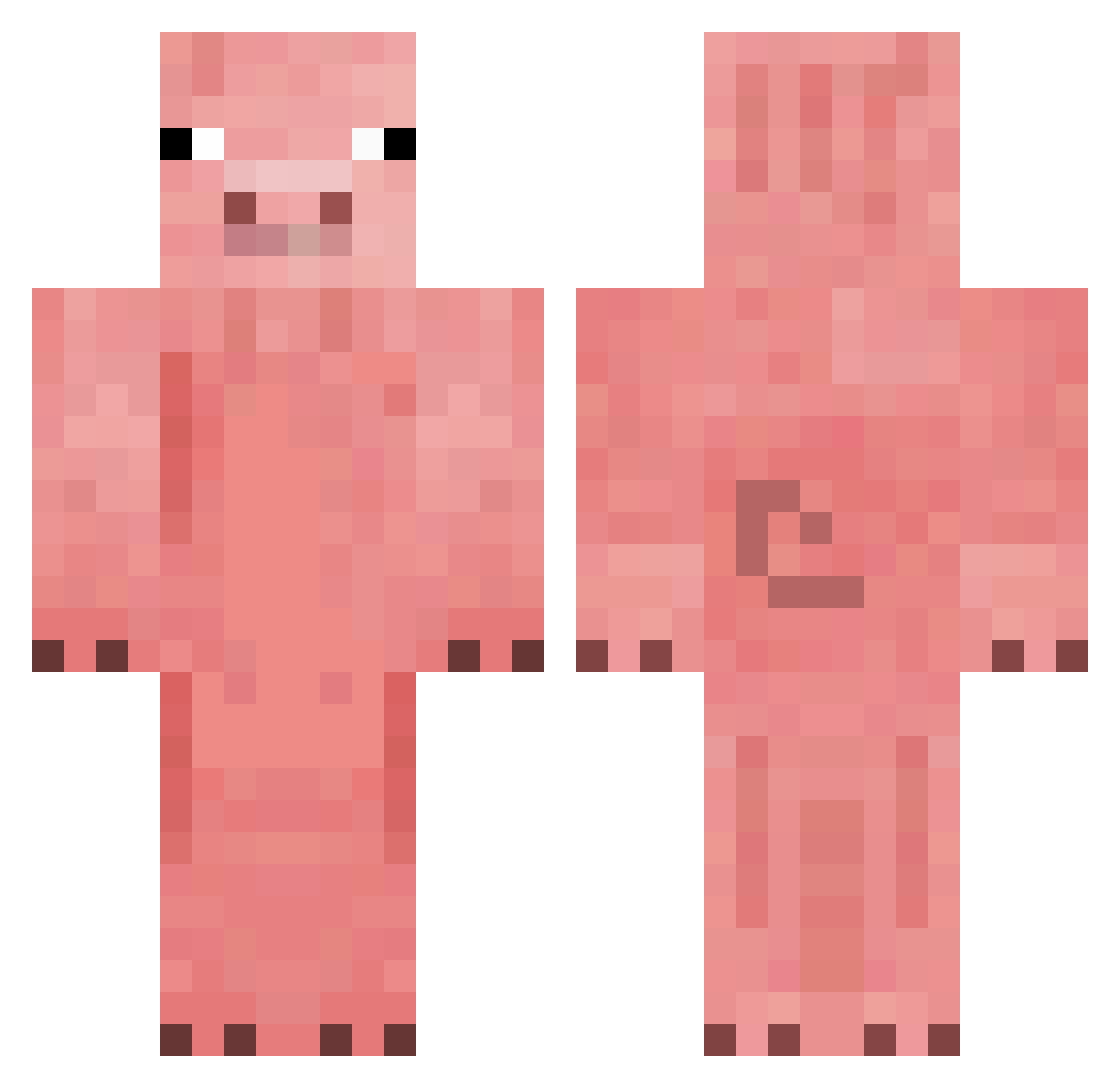 ecanales1 Minecraft skin, front and back view